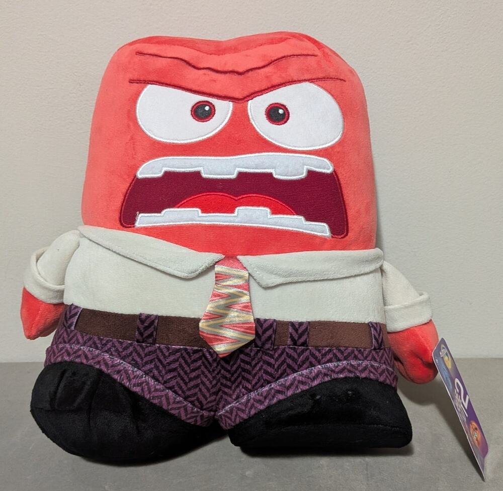 Disney Pixar Inside Out 2 Large Anger Plush 12" Stuffed Toy Just Play NWT